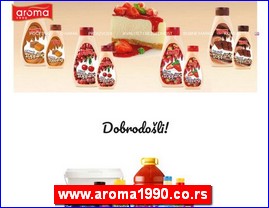 Konditorski proizvodi, keks, čokolade, bombone, torte, sladoledi, poslastičarnice, www.aroma1990.co.rs