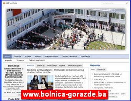Ordinacije, lekari, bolnice, banje, laboratorije, www.bolnica-gorazde.ba