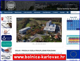 Ordinacije, lekari, bolnice, banje, laboratorije, www.bolnica-karlovac.hr
