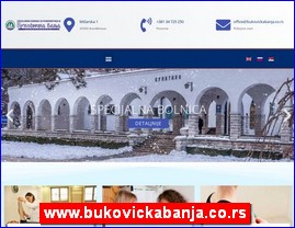 Ordinacije, lekari, bolnice, banje, laboratorije, www.bukovickabanja.co.rs