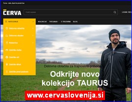Radna odeća, zaštitna odeća, obuća, HTZ oprema, www.cervaslovenija.si