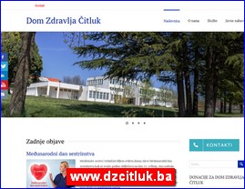 Ordinacije, lekari, bolnice, banje, laboratorije, www.dzcitluk.ba