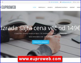 Izrada sajtova, Izrada internet prodavnica, digitalni marketing, održavanje sajtova, izrada sajta cena, EUPROWEB, Beograd, www.euproweb.com