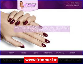 Frizeri, saloni lepote, kozmetiki saloni, www.femme.hr