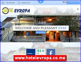 Hoteli, moteli, hosteli,  apartmani, smeštaj, www.hotelevropa.co.me