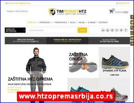 Radna odeća, zaštitna odeća, obuća, HTZ oprema, www.htzopremasrbija.co.rs