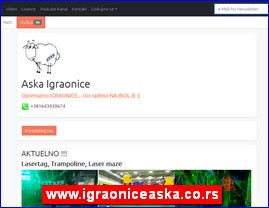 Igraonice, rođendaonice, www.igraoniceaska.co.rs