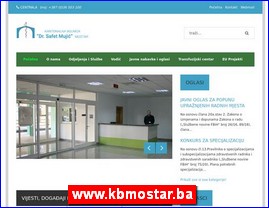 Ordinacije, lekari, bolnice, banje, laboratorije, www.kbmostar.ba