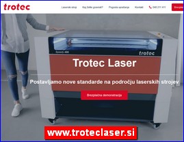 Trotec Laser Slovenija, laserski gravirni stroji, laserji za graviranje, oznaevanje in rezanje, servis laserskih strojeva
