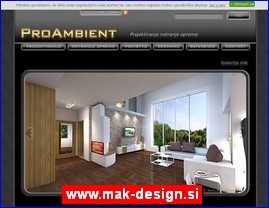 Arhitektura, projektovanje, www.mak-design.si