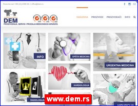 Medicinski aparati, ureaji, pomagala, medicinski materijal, oprema, www.dem.rs