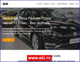 Rent A Car, iznajmljivanje automobila, kombi, prikolica, Nova Pazova, vikendice, iznajmljivanje vikendica, Bezdan, www.eki.rs