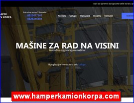 Građevinske mašine za rad na visini, kamion sa korpom, iznajmljivanje, makazaste platforme, dizel makazaste platforme, zglobne korpe, transport mašina, Hamper Tim, Beograd, www.hamperkamionkorpa.com