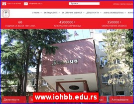 Ordinacije, lekari, bolnice, banje, Srbija, www.iohbb.edu.rs