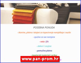 Posteljina, tekstil, www.pan-prom.hr