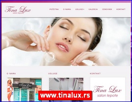 Frizeri, saloni lepote, kozmetiki saloni, www.tinalux.rs
